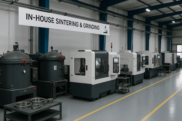In-house sintering & precision grinding workshops