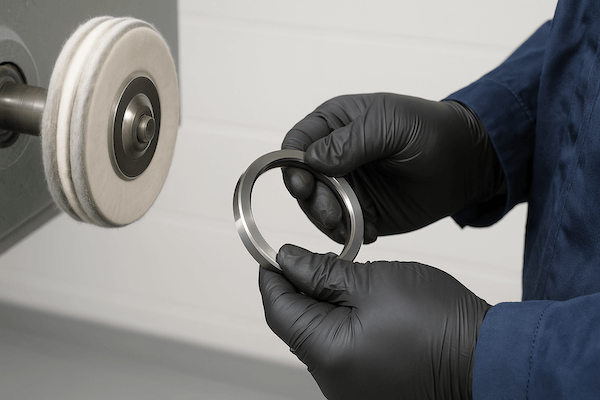 polishing a carbide seal ring