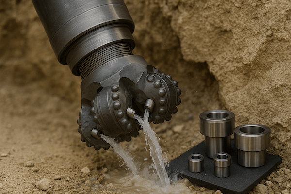 tungsten carbide nozzles flushing debris