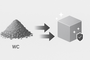 powder transitioning into a solid carbide